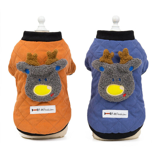 KFX-7185341 Winter Padded Jacket for Dogs - Cute Autumn and Winter Clothing in Fawn Color Options