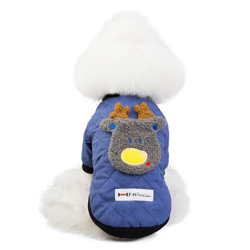 KFX-7185341 Winter Padded Jacket for Dogs - Cute Autumn and Winter Clothing in Fawn Color Options