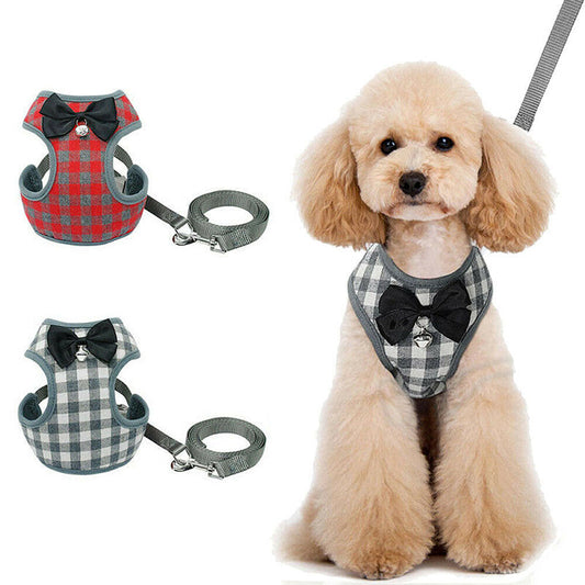 KFX-7186237 Adjustable Cloth Dog Leash with Chest Strap - Sizes S, M, L Available