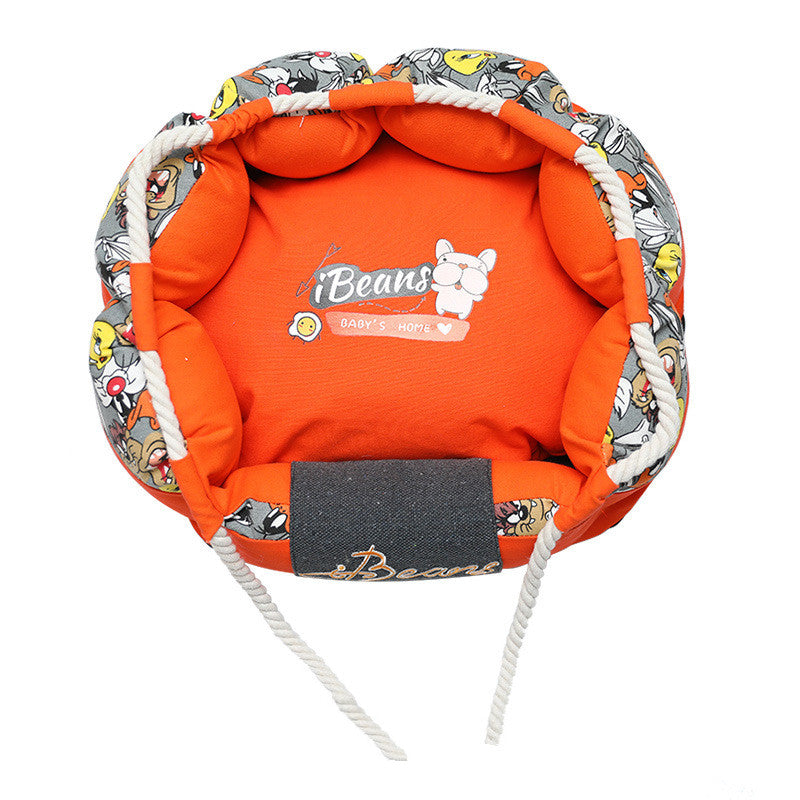 KFX-7187005 Thickening Method Dog Mat in Orange and Yellow, Sizes S and M