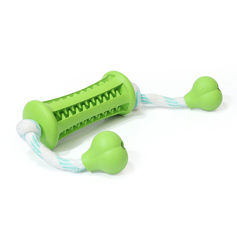 KFX-7187773 Durable Rubber Dog Cleaning Toy with Rope for Teething and Chewing