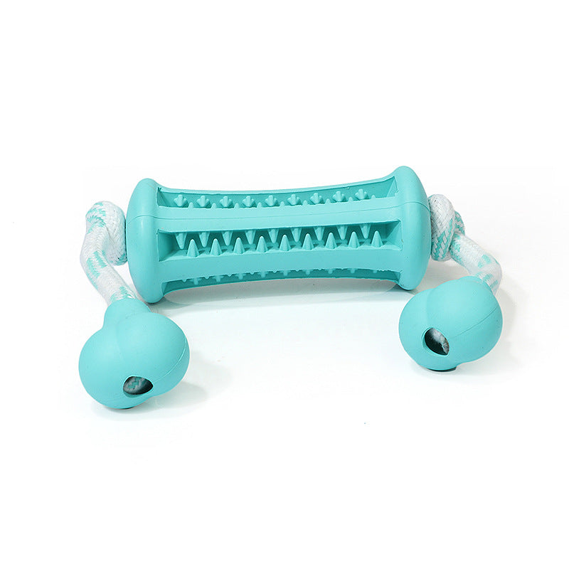 KFX-7187773 Durable Rubber Dog Cleaning Toy with Rope for Teething and Chewing