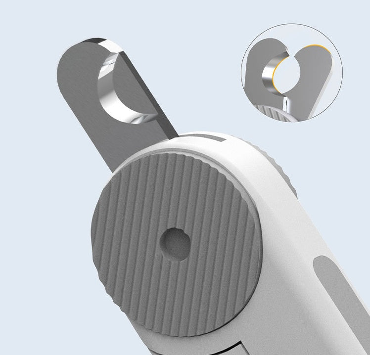 KFX-7188541 LED Luminous Pet Nail Scissors with File and Safety Features