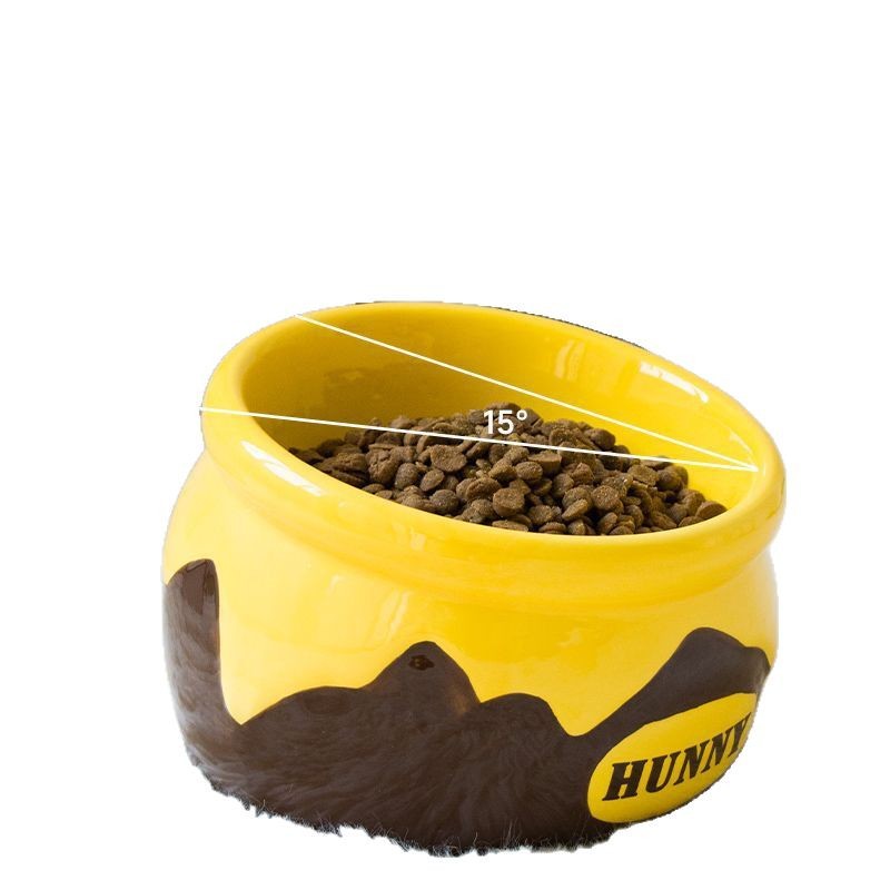 KFX-7188925 Elevated Ceramic Cat and Dog Bowl with Antislip Design for Cervical Support