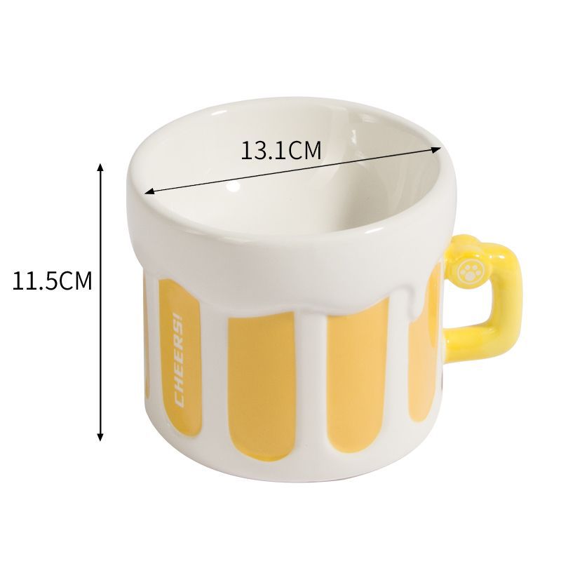KFX-7188925 Elevated Ceramic Cat and Dog Bowl with Antislip Design for Cervical Support