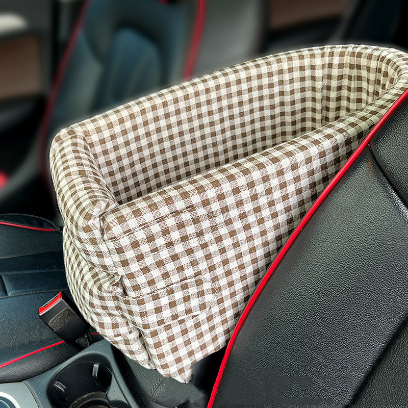 KFX-7189181 Stylish Plaid Dog Kennel for Travel – Available in Pink, Curry, Green, and Black