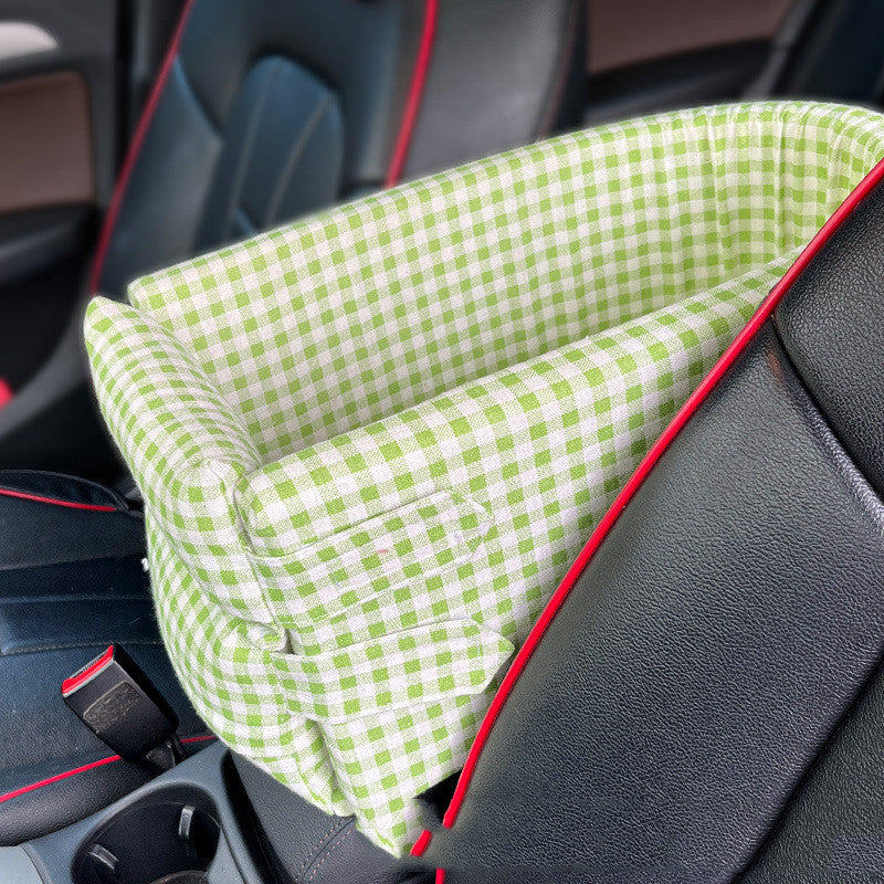 KFX-7189181 Stylish Plaid Dog Kennel for Travel – Available in Pink, Curry, Green, and Black