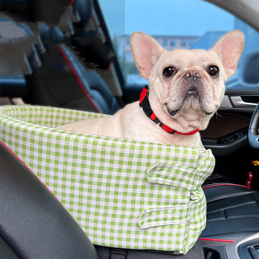 KFX-7189181 Stylish Plaid Dog Kennel for Travel – Available in Pink, Curry, Green, and Black