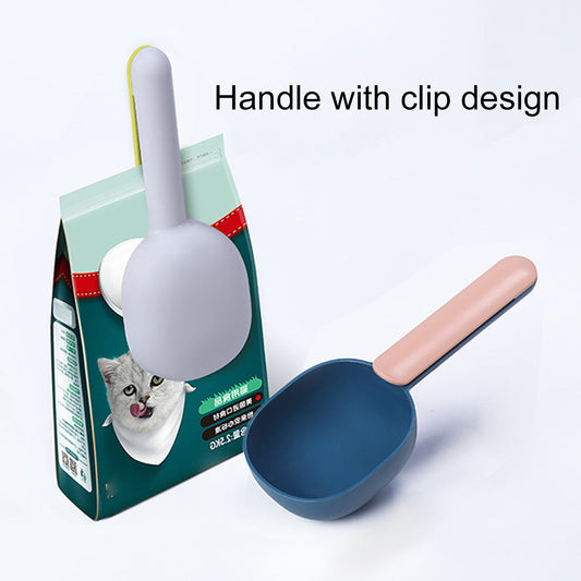 KFX-7190205 Ergonomic Pet Food Scoop with Bag Clip Handle for Accurate Measurement and Easy Feeding