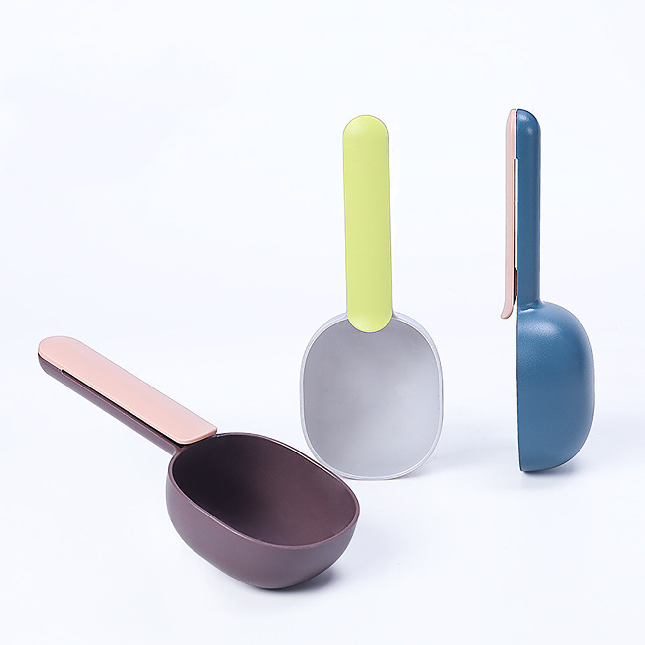 KFX-7190205 Ergonomic Pet Food Scoop with Bag Clip Handle for Accurate Measurement and Easy Feeding