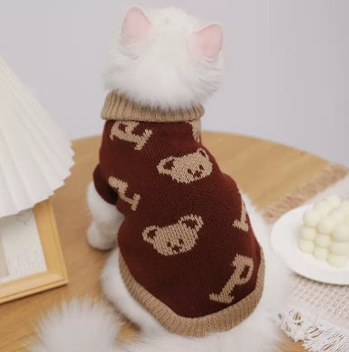KFX-7190717 Cozy Autumn and Winter Sweaters for Kittens - Anti-Shedding Designs in Various Colors and Sizes