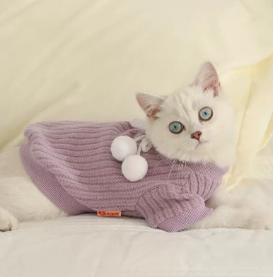 KFX-7190717 Cozy Autumn and Winter Sweaters for Kittens - Anti-Shedding Designs in Various Colors and Sizes