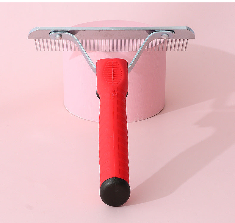 KFX-7194301 Extra-Large Pet Comb Grooming Brush for Deshedding Large Dogs, Ideal for Golden Retrievers, Huskies, and German Shepherds