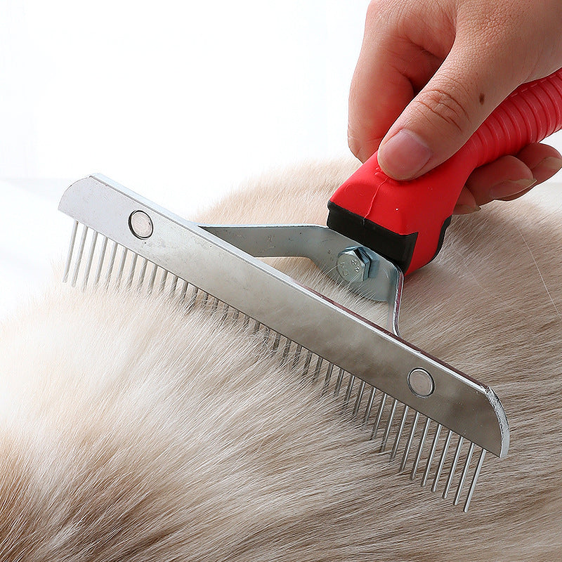 KFX-7194301 Extra-Large Pet Comb Grooming Brush for Deshedding Large Dogs, Ideal for Golden Retrievers, Huskies, and German Shepherds