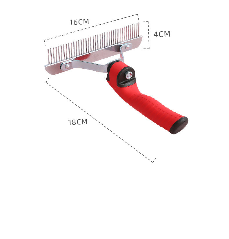 KFX-7194301 Extra-Large Pet Comb Grooming Brush for Deshedding Large Dogs, Ideal for Golden Retrievers, Huskies, and German Shepherds