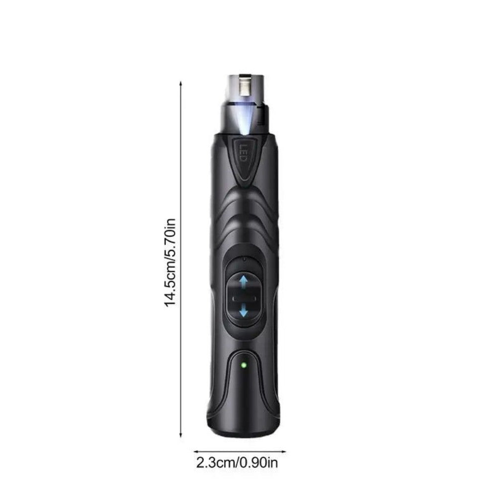 KFX-7196477 Rechargeable 2-Speed Lighted Dog Nail Grinder for Painless Grooming and Smoothing of Small to Large Dogs