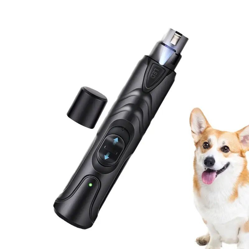 KFX-7196477 Rechargeable 2-Speed Lighted Dog Nail Grinder for Painless Grooming and Smoothing of Small to Large Dogs