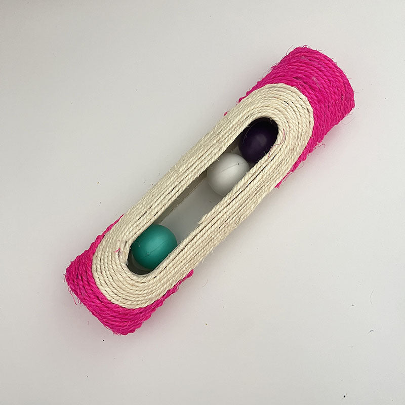 KFX-7199293 Cat Self-Playing Relief Toy with Sisal and Plastic Ball - 28.5cm Long