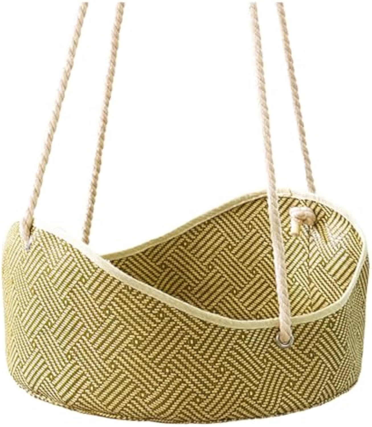 KFX-7201725 Breathable Rattan Cat Hammock with Metal Hooks - Comfortable Indoor/Outdoor Pet Bed for Small Animals