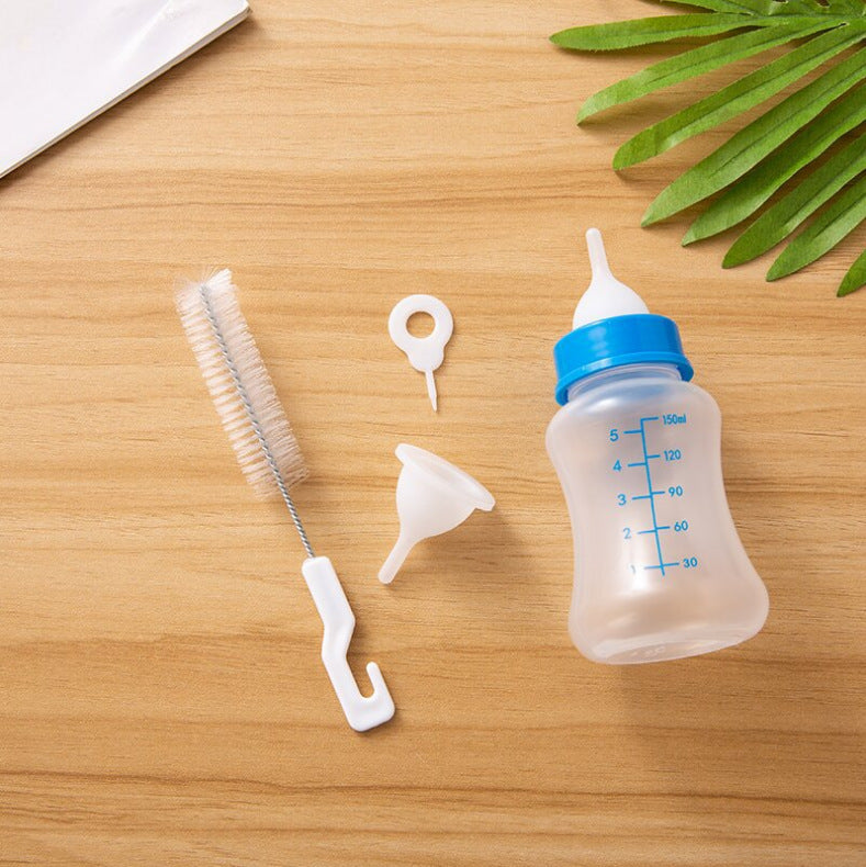 KFX-7202237 Pet Multi-Pacifier Soft Spout and Bottle Brush 3-Piece Set for Cats and Small Pets