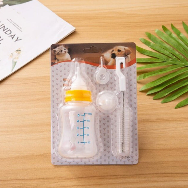 KFX-7202237 Pet Multi-Pacifier Soft Spout and Bottle Brush 3-Piece Set for Cats and Small Pets