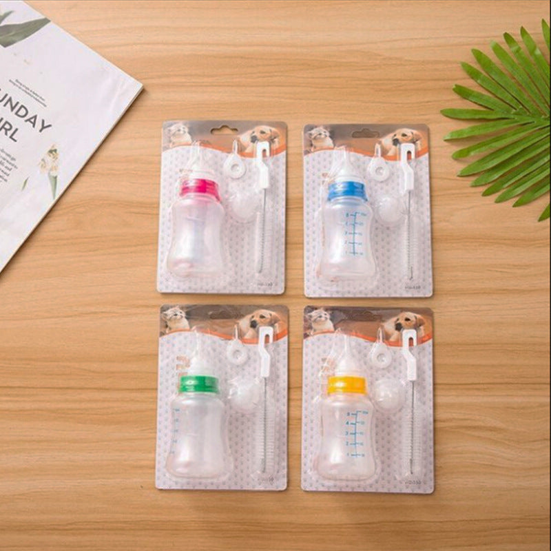 KFX-7202237 Pet Multi-Pacifier Soft Spout and Bottle Brush 3-Piece Set for Cats and Small Pets