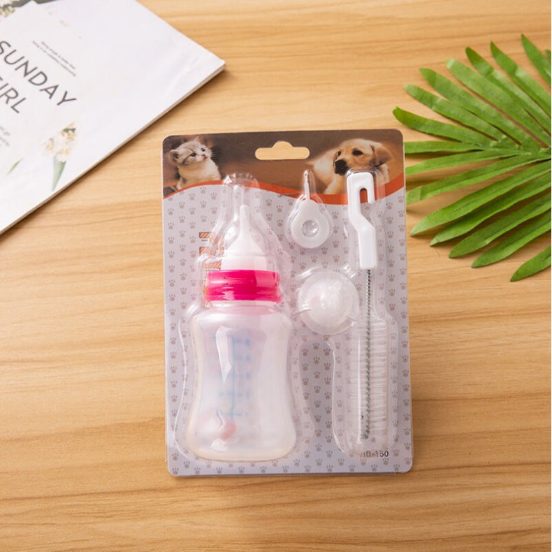 KFX-7202237 Pet Multi-Pacifier Soft Spout and Bottle Brush 3-Piece Set for Cats and Small Pets