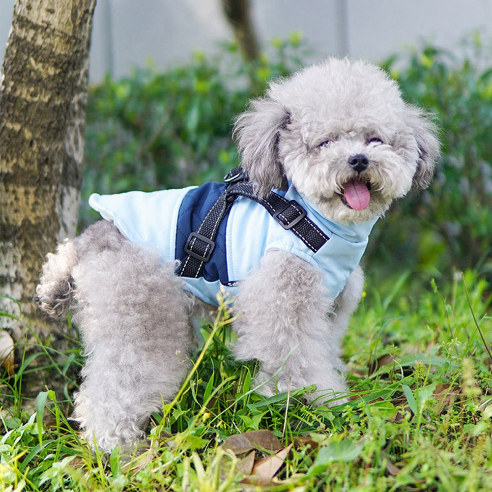 KFX-7204797 Reflective Thickened Dog Chest Vest in Pink, Blue, and Navy - Stylish Casual Fit for All Sizes