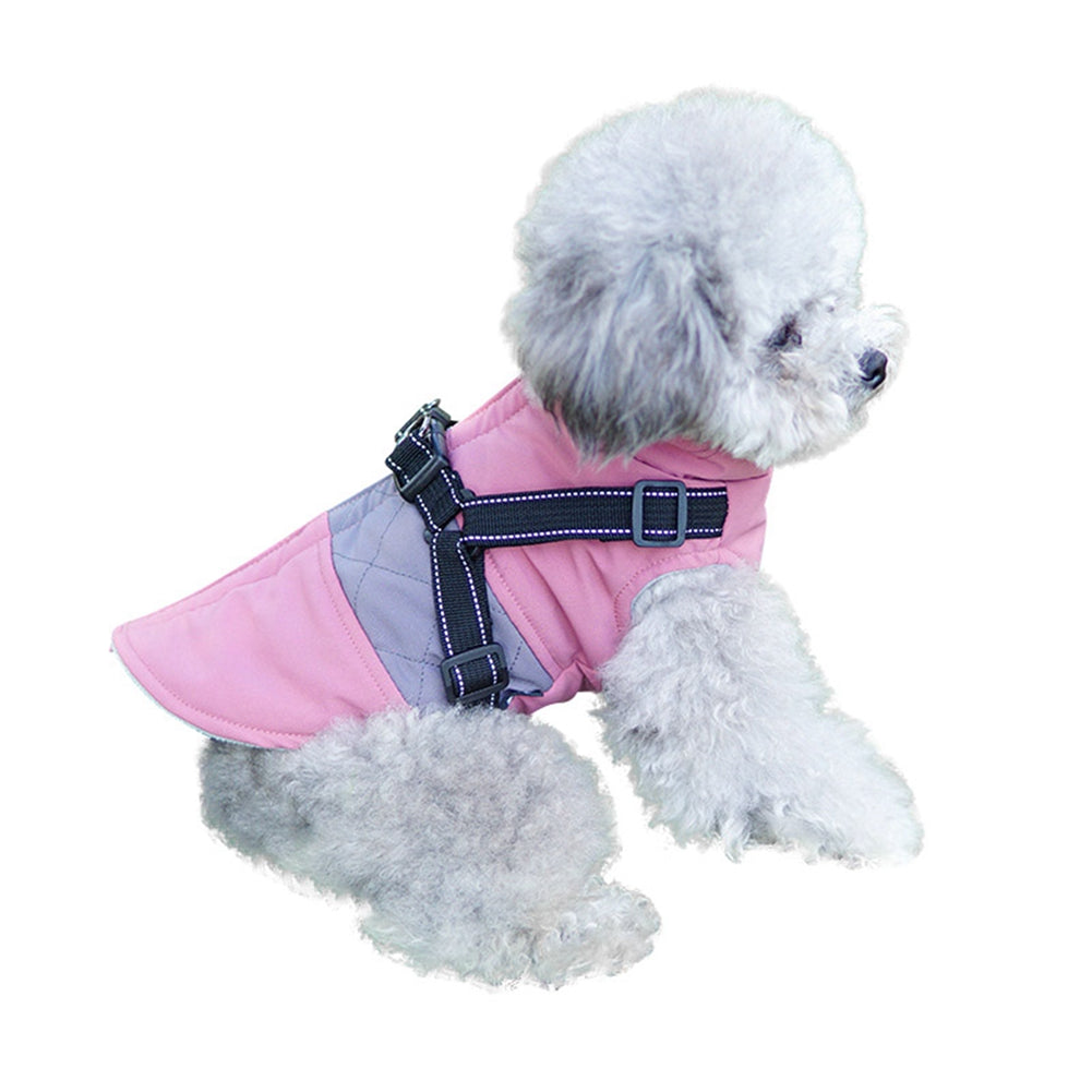 KFX-7204797 Reflective Thickened Dog Chest Vest in Pink, Blue, and Navy - Stylish Casual Fit for All Sizes