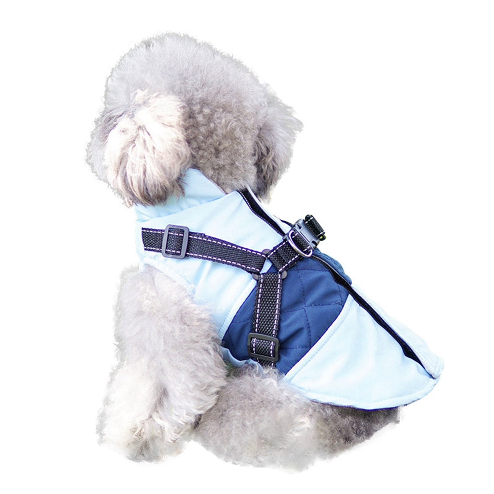 KFX-7204797 Reflective Thickened Dog Chest Vest in Pink, Blue, and Navy - Stylish Casual Fit for All Sizes