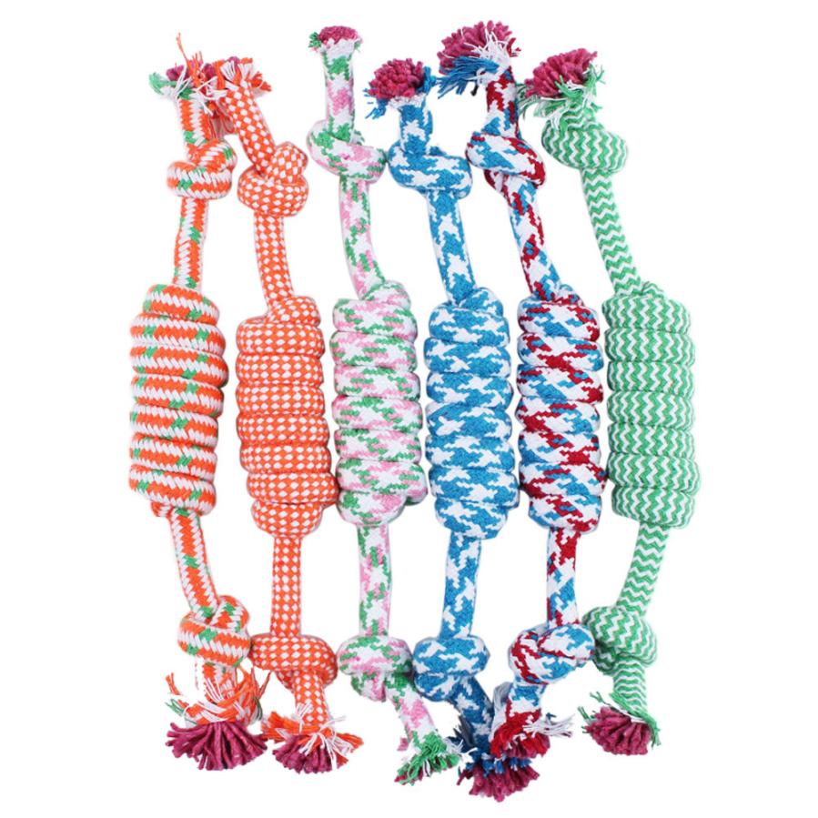 KFX-7205053 Cotton Rope Chew Toy for Small to Medium Dogs - Molar Cleaning and Fun