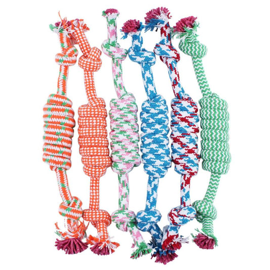 KFX-7205053 Cotton Rope Chew Toy for Small to Medium Dogs - Molar Cleaning and Fun