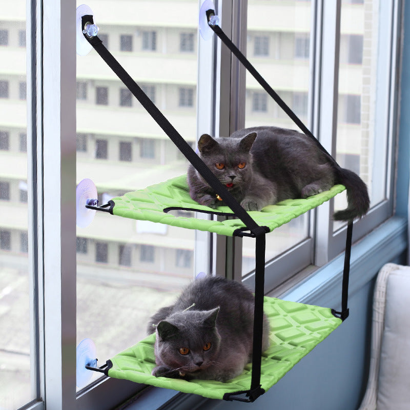 KFX-7205821 Indoor Cat Hammock Window Perch Bed for Cats - Spacious, Durable, and Easy to Clean
