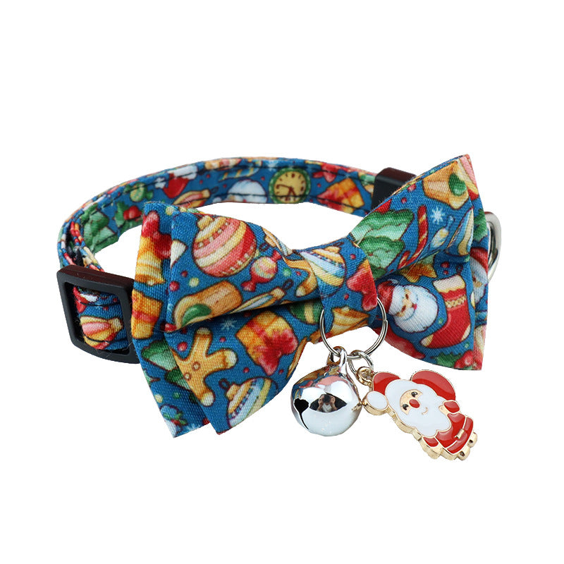 KFX-7206205 Detachable Polyester Pet Bow Collar - Adjustable with Traction Rope, Available in Multiple Colors