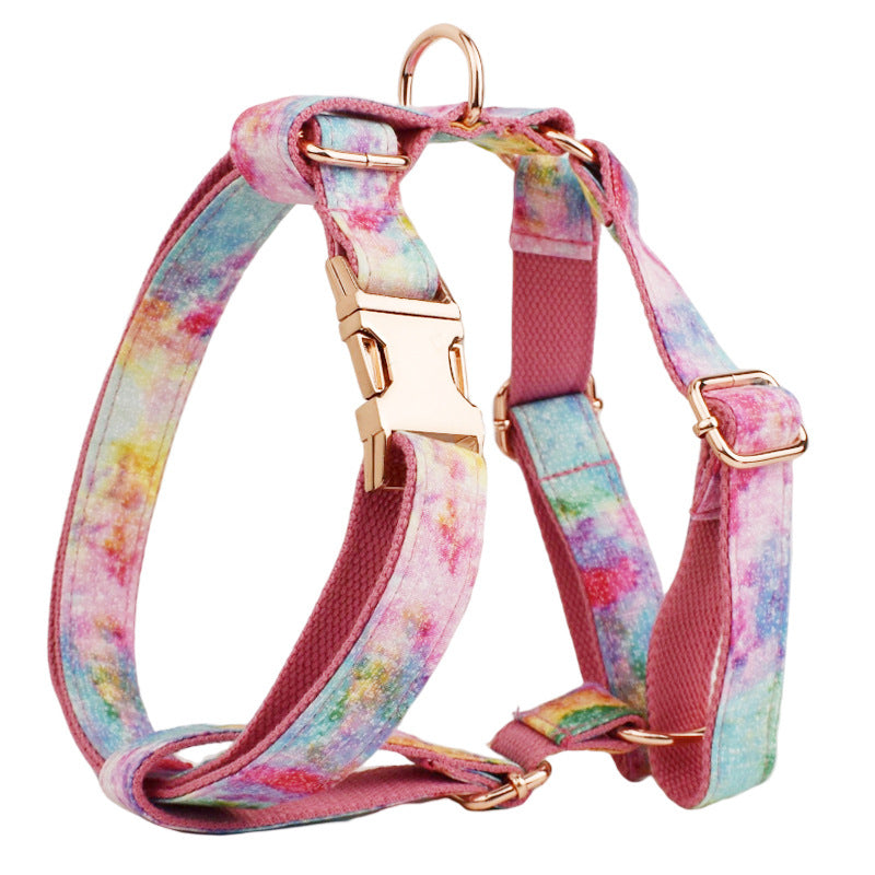 KFX-7206461 Bronzing Pet Collar and Leash Set with Bow and Dog Vest
