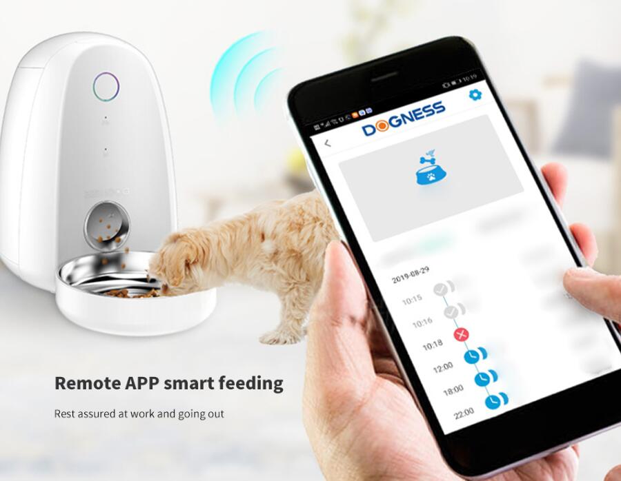 KFX-7207997 2L WiFi Smart Pet Feeder with App Control and Manual Feeding Function