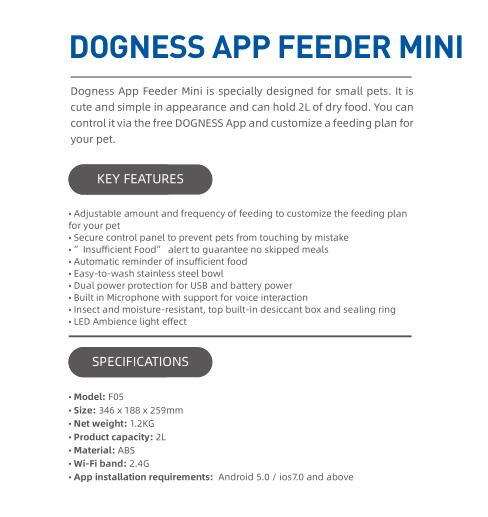 KFX-7207997 2L WiFi Smart Pet Feeder with App Control and Manual Feeding Function