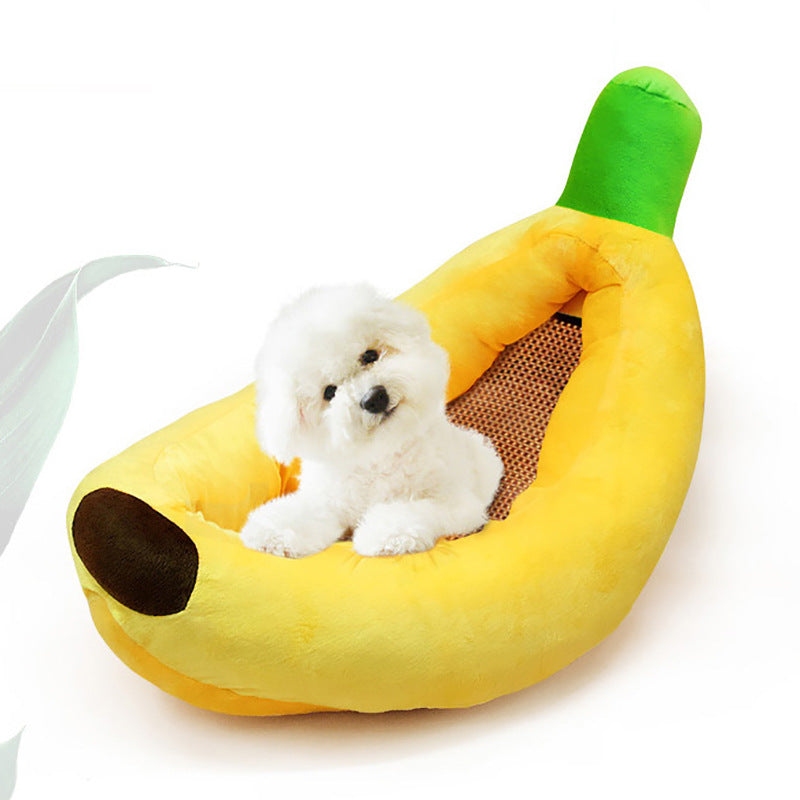 KFX-7208253 Removable and Washable Four-Season Pet Kennel Mat in Yellow - Soft Cloth Material, XS to L Sizes Available