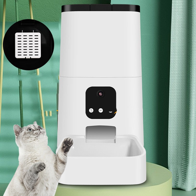 KFX-7210173 Automatic Pet Feeder with Timed & Quantitative Settings for Dogs and Cats, 5L Capacity, Detachable Design