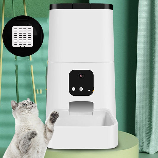 KFX-7210173 Automatic Pet Feeder with Timed & Quantitative Settings for Dogs and Cats, 5L Capacity, Detachable Design