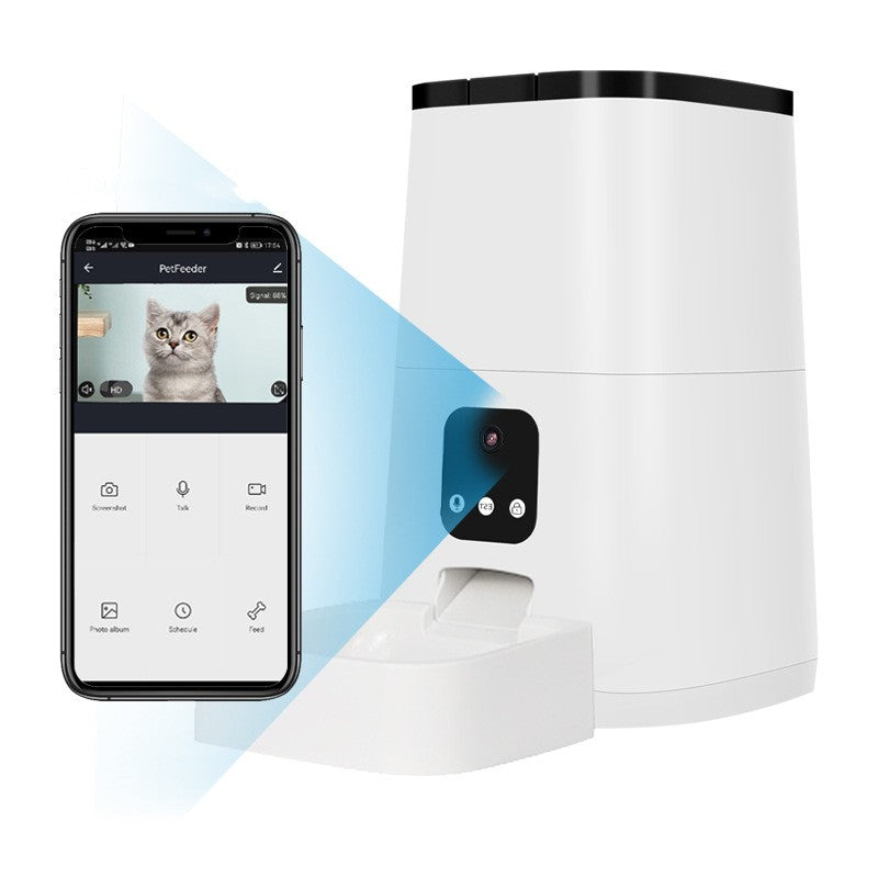 KFX-7210173 Automatic Pet Feeder with Timed & Quantitative Settings for Dogs and Cats, 5L Capacity, Detachable Design