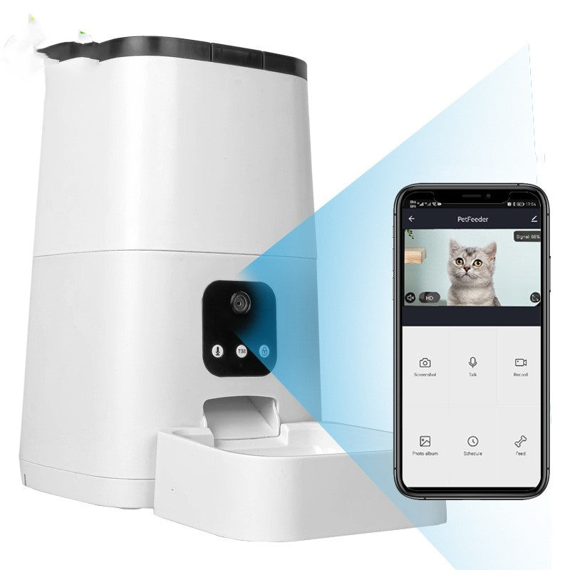 KFX-7210173 Automatic Pet Feeder with Timed & Quantitative Settings for Dogs and Cats, 5L Capacity, Detachable Design