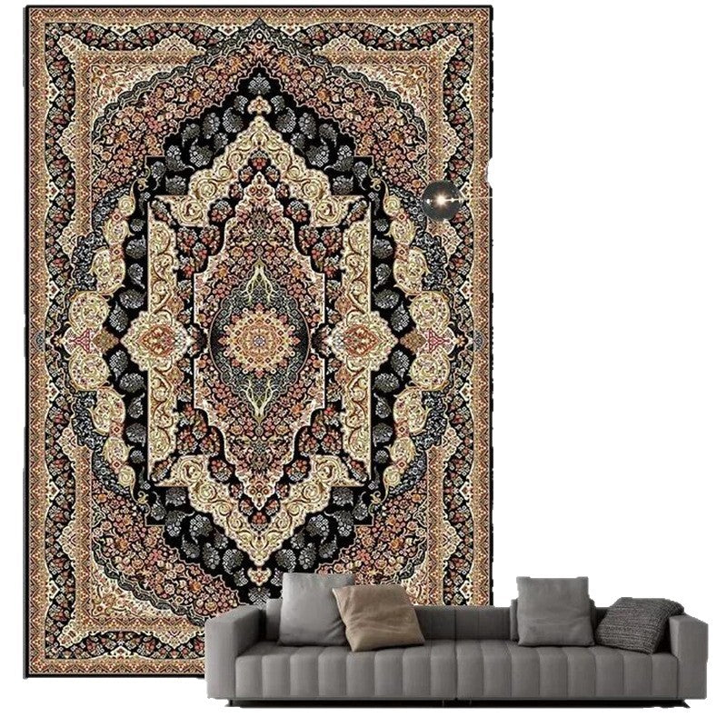 KFX-7210813 Persian Style Crystal Velvet Water-Absorbing Living Room Carpet Blanket for Sofa and Coffee Table