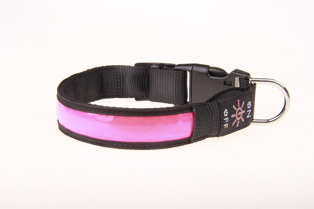 KFX-7211965 Rechargeable Luminous Pet Collar for Dogs – Reflective Design in Multiple Colors