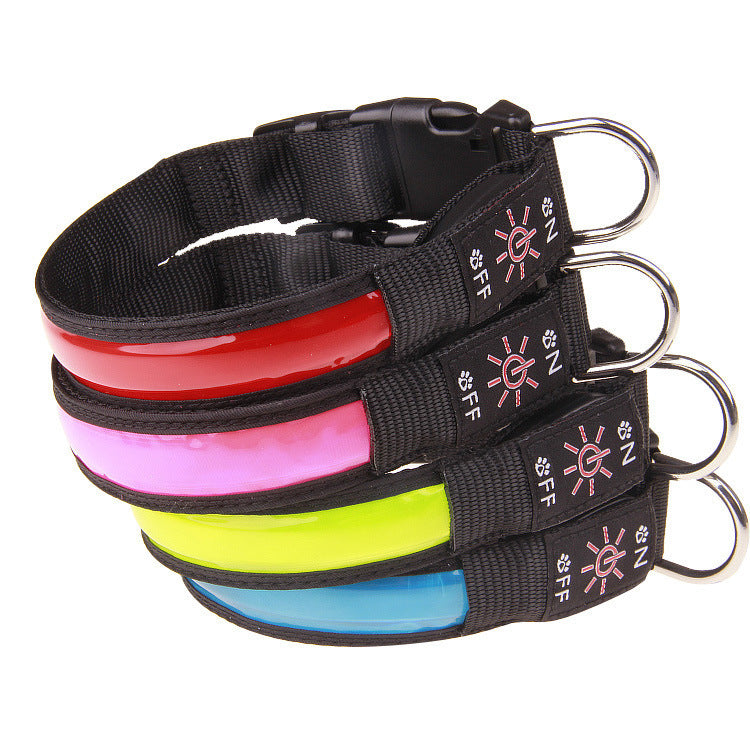 KFX-7211965 Rechargeable Luminous Pet Collar for Dogs – Reflective Design in Multiple Colors