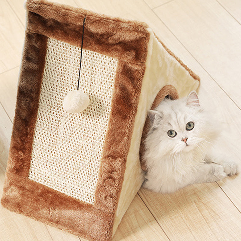 KFX-7213245 Small Cat Climbing Frame with Plush Fur Cover, Dimensions 44x26x36cm