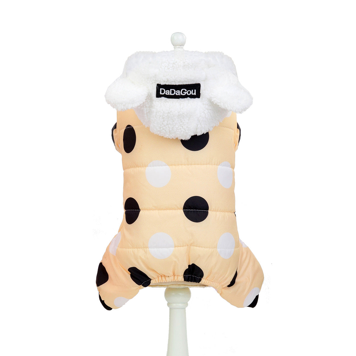 KFX-7214397 Warm Polka Dot Cotton Four-Leg Coat for Casual Wear