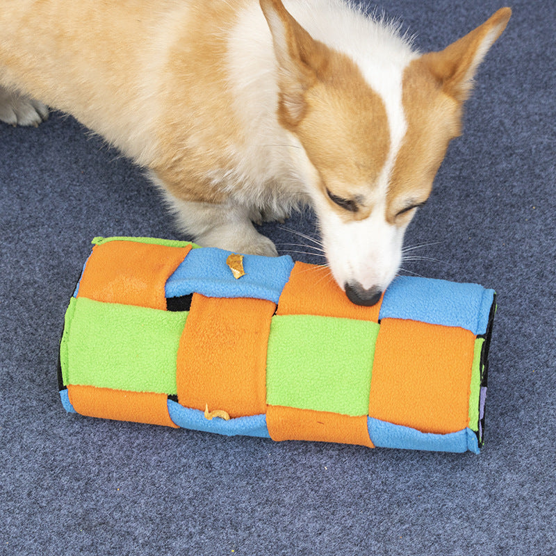 KFX-7214781 Double-Sided Sniffing Toy for Dogs - Multi-Functional Polar Fleece Felt Roll
