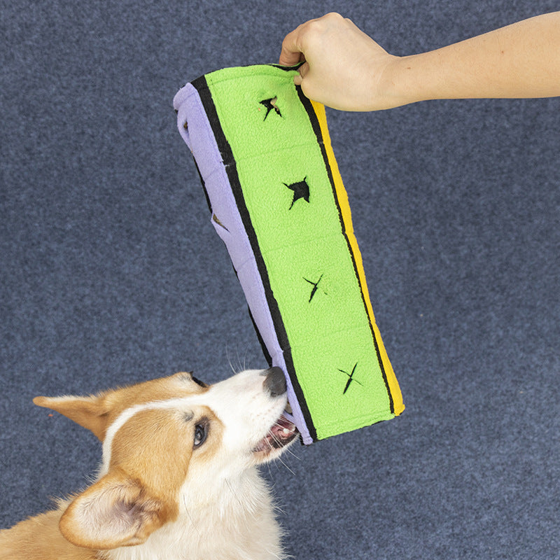 KFX-7214781 Double-Sided Sniffing Toy for Dogs - Multi-Functional Polar Fleece Felt Roll