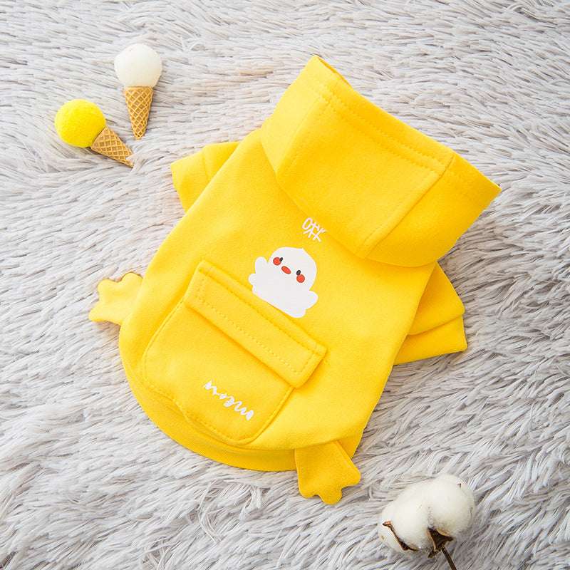 KFX-7215037 Cute Cartoon Hooded Sweater for Dogs and Cats - Soft Milk Silk Fabric, Various Sizes Available